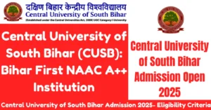 Central University of South Bihar Admission 2025