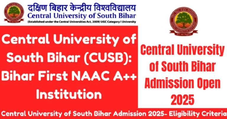 Central University of South Bihar Admission 2025