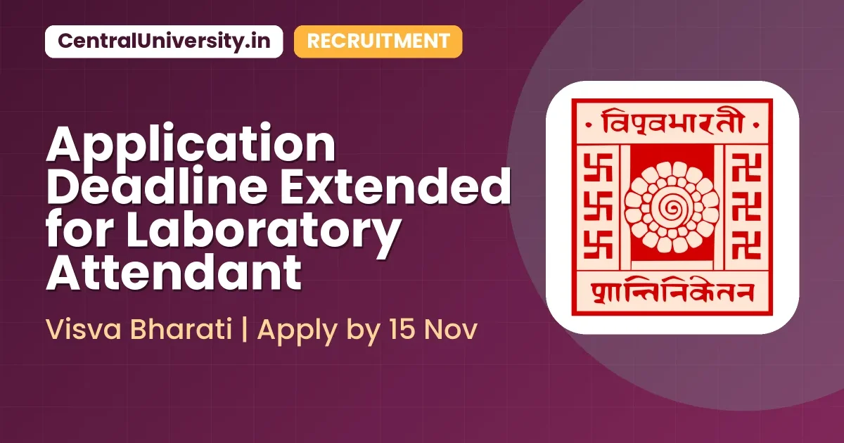 Application Deadline Extended for Laboratory Attendant