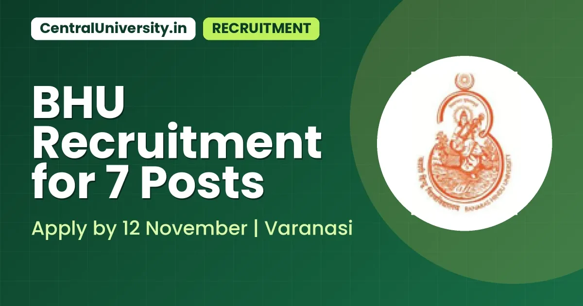 BHU Recruitment for 7 Posts
