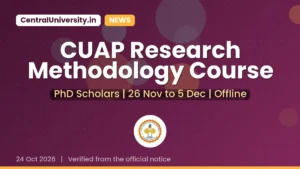CUAP Research Methodology Course