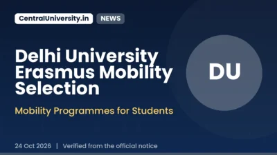 Delhi University Erasmus Mobility Selection
