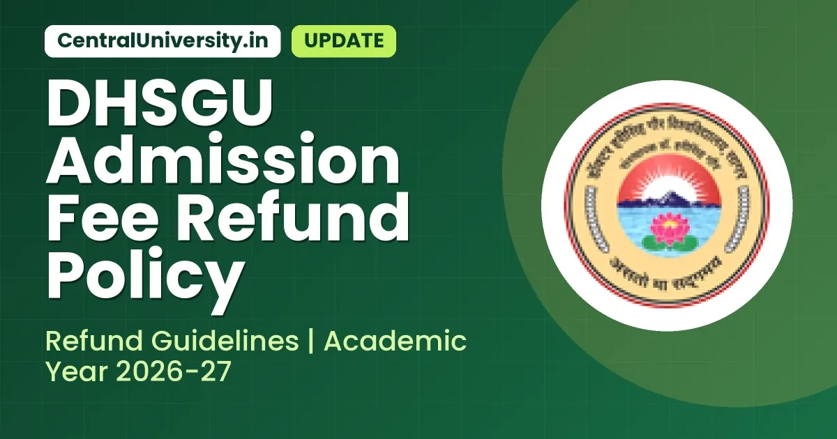 DHSGU Admission Fee Refund Policy