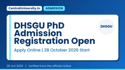 DHSGU PhD Admission Registration Open