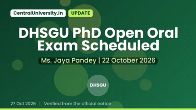 DHSGU PhD Open Oral Exam Scheduled
