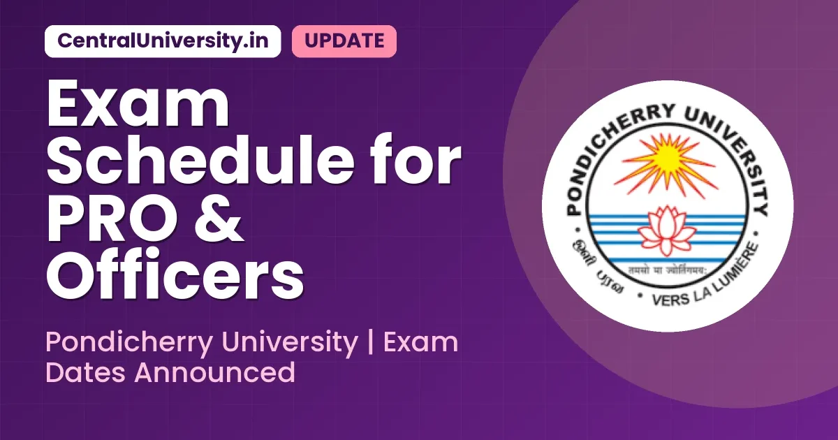 Exam Schedule for PRO & Officers
