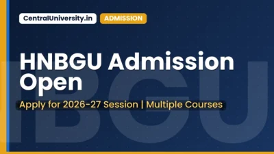 HNBGU Admission Open