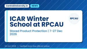 ICAR Winter School at RPCAU
