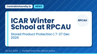 ICAR Winter School at RPCAU