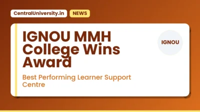 IGNOU MMH College Wins Award