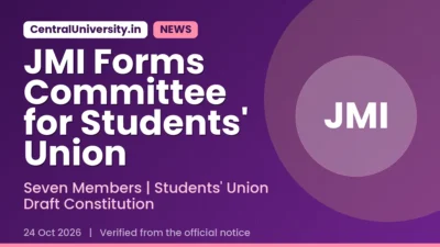 JMI Forms Committee for Students' Union