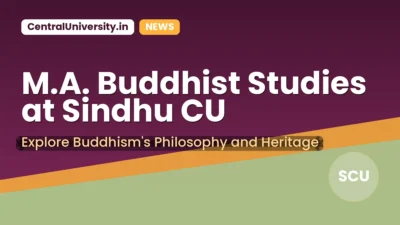 M.A. Buddhist Studies at Sindhu CU