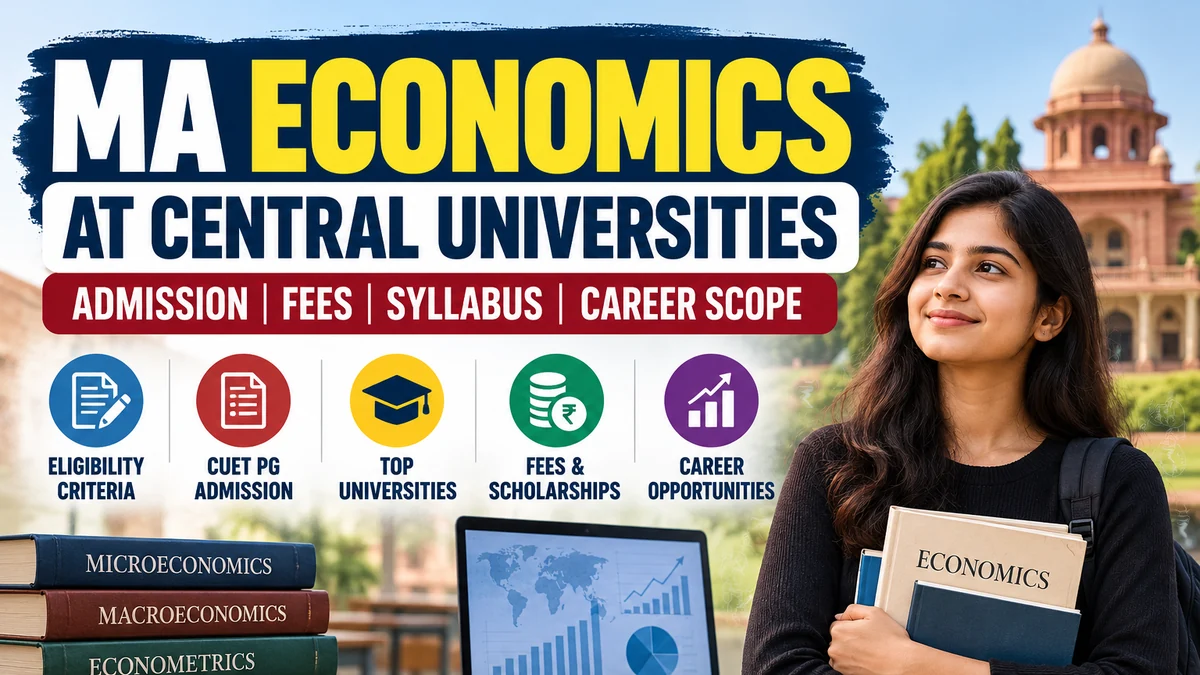 MA Economics at Central Universities 2026 – Admission, Fees, Eligibility, CUET PG, Syllabus and Career Scope