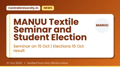 MANUU Textile Seminar and Student Election