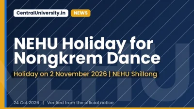 NEHU Holiday for Nongkrem Dance