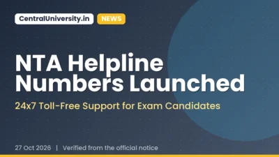 NTA Helpline Numbers Launched