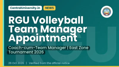 RGU Volleyball Team Manager Appointment