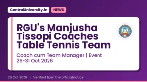 RGU's Manjusha Tissopi Coaches Table Tennis Team