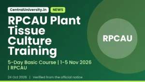 RPCAU Plant Tissue Culture Training