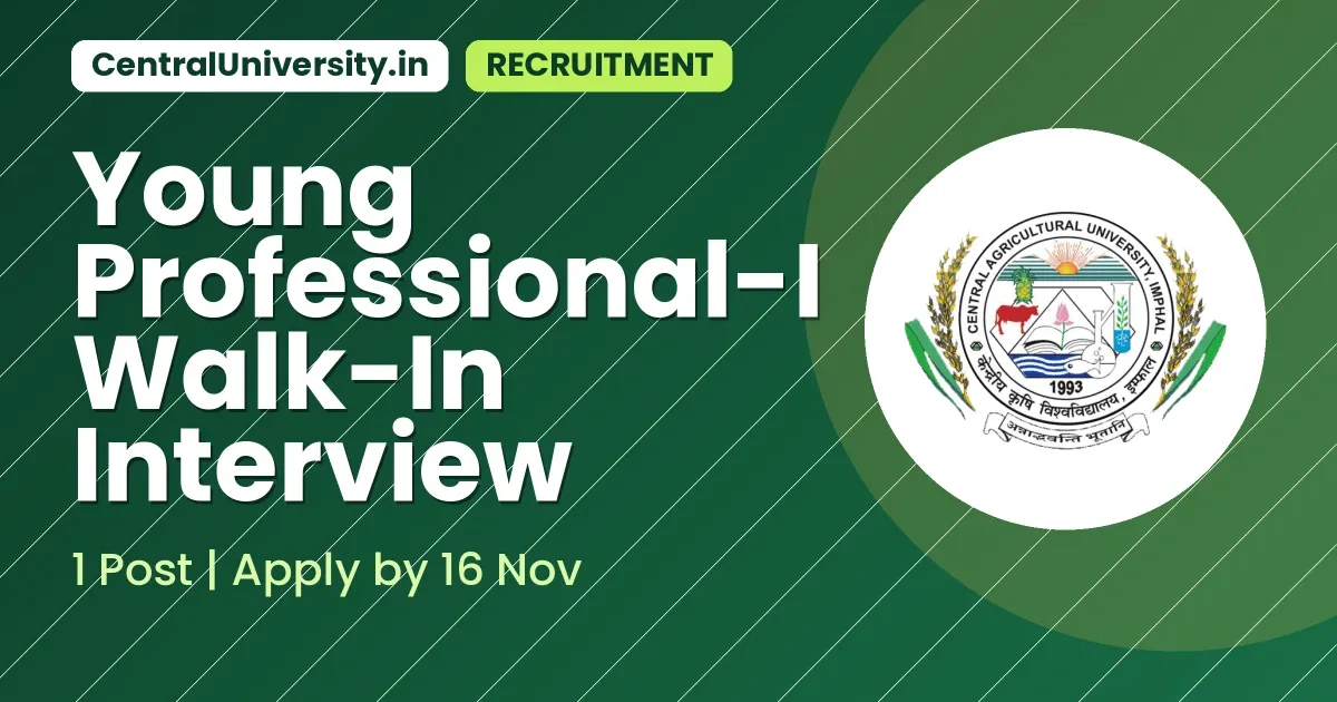Young Professional-I Walk-In Interview